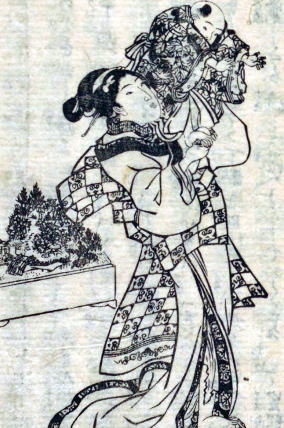 豊富な特価為永春水著 歌川国直画『春色梅美婦禰』（2冊）江戸時代和本 彩色木版画6図入 人情本 画集